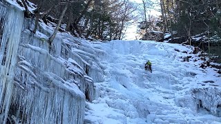 2021-01-23 Ice Climbing Devils Kitchen, Catskill