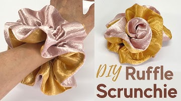 How to Make a Ruffle Scrunchie   Easy DIY