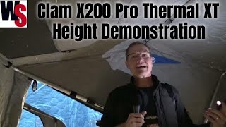 Real Life Size Demo Of Clam X200 Pro XT Thermal Flip Over Ice Fishing Shelter