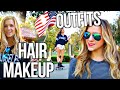 Fourth of july hair makeup  outfit ideas