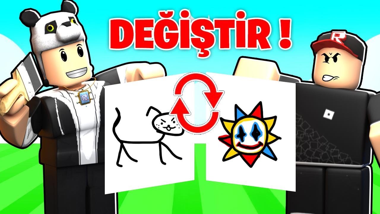 Resim Çiz ve Sonra Arkadaşınla Değiştir ! - Roblox