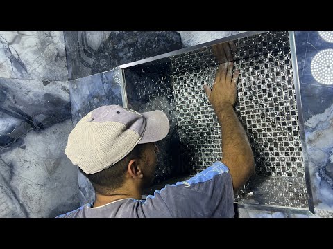 طريقة تركيب موزاييك على تاقة حمام دوش