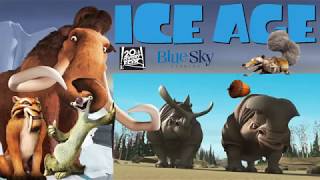 DEFEATING THE RHINOS - ICE AGE (2002) | BLUE SKY STUDIOS [ CLIP ]