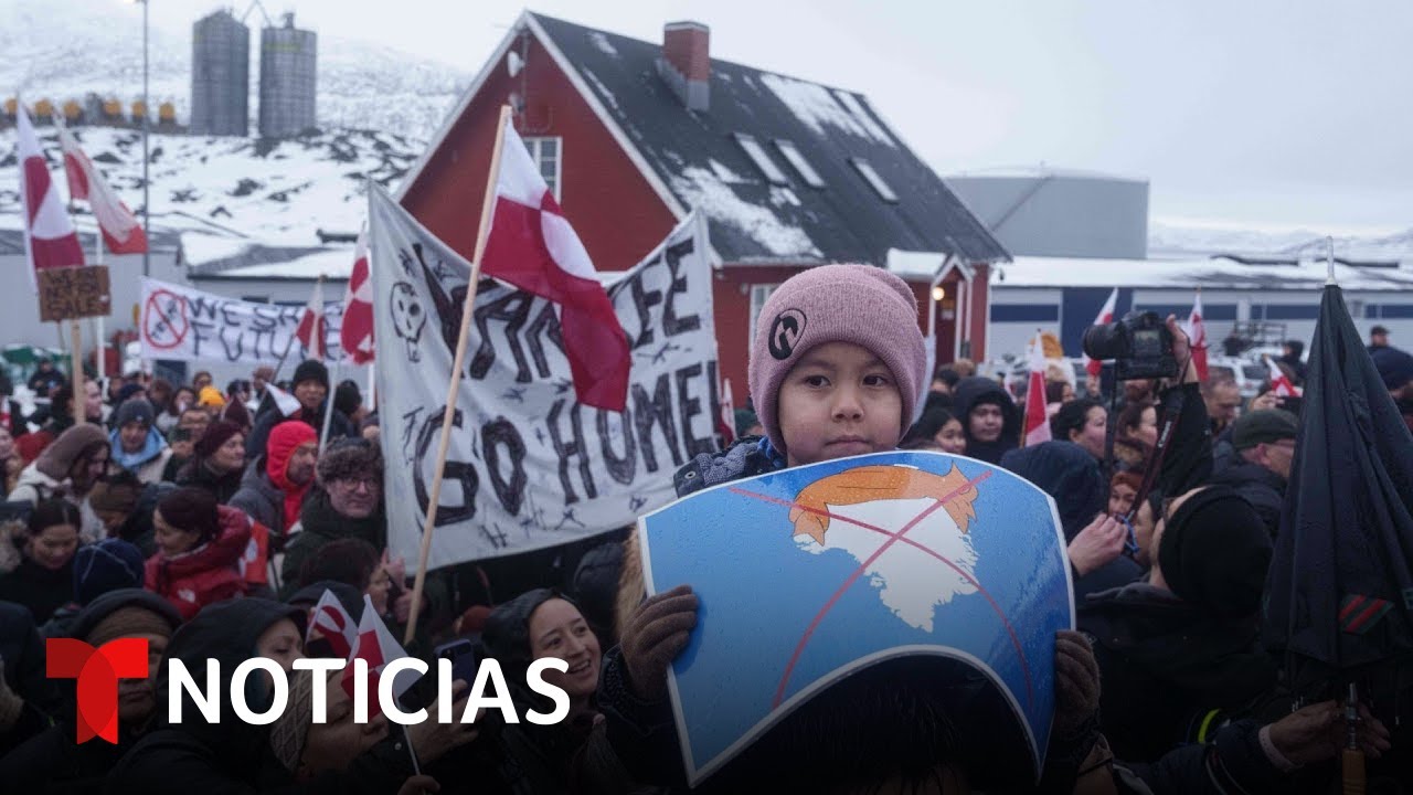 Protestan contra los planes de Trump hacia Groenlandia | Noticias Telemundo