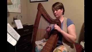 Video thumbnail of "Sharon Powers - "All Things Come of Thee, O Lord" on harp"