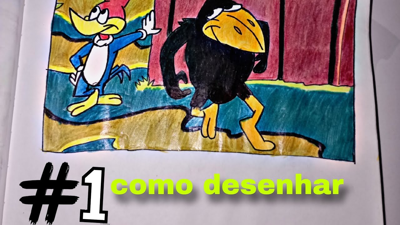 Como desenhar passo a passo pica pau e jubileu 🎨 - YouTube