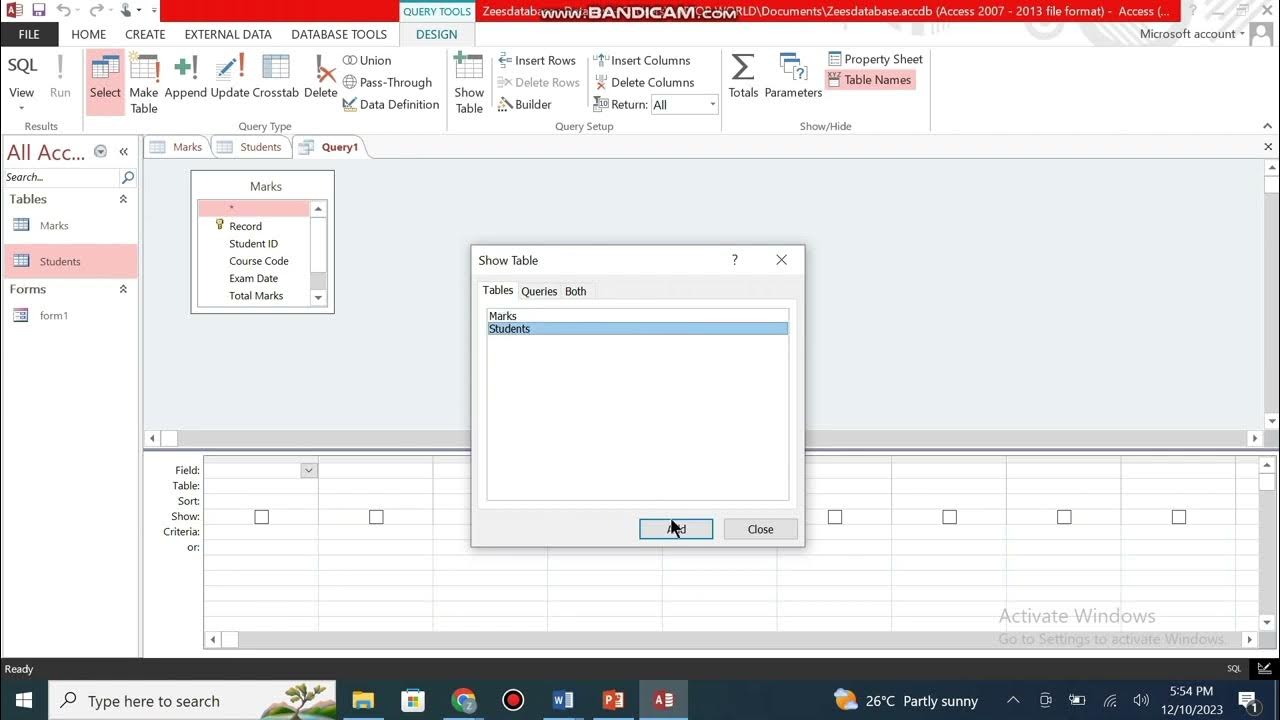 CHAPTER 03: MS ACCESS (FORMS, QUERIES, REPORTS) - YouTube