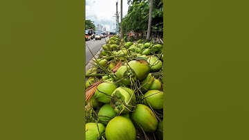 Satisfying Coconut Cutting ASMR: Knife Skills in Action