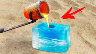 Experiment: Lava Vs Ice Cube