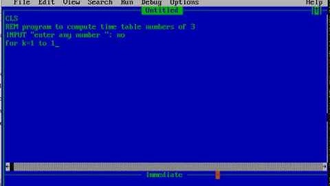 computation of  time table in qbasic