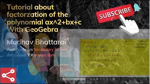How to factorize the polynomials with GeoGebra
