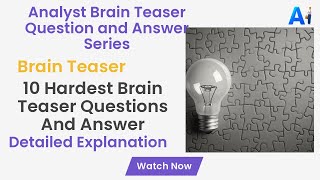 10 Hardest Brain Teaser Questions And Answer Which Asked In Investment Banking | Analyst Interview|