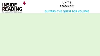 Unit 4 Reading 2   Guitars   The Quest for Volume