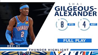 Shai Gilgeous-Alexander&#39;s Full Boxscore Play: 8 PTS, 4 AST vs Pelicans | 2020-21 Season - 12.31.20
