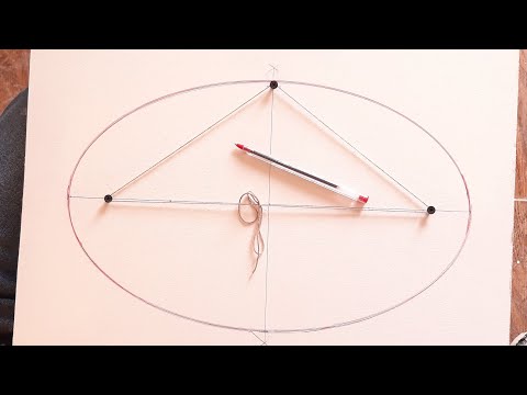 عدة طرق لرسم الشكل البيضوي draw ellipse by four centre method