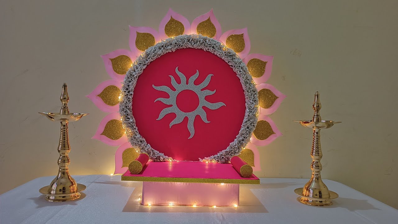 Ganapati makhar l Simple & Easy Ganpati Decoration Ideas At Home l Eco friendly Ganpati Decoration