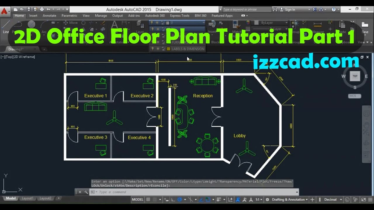 Making A Simple Office Floor Plan In Autocad With Coolest Steps