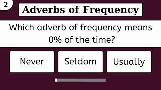 Adverbs of Frequency| Take the Adverbs of Frequency Test Challenge | Types of Adverbs