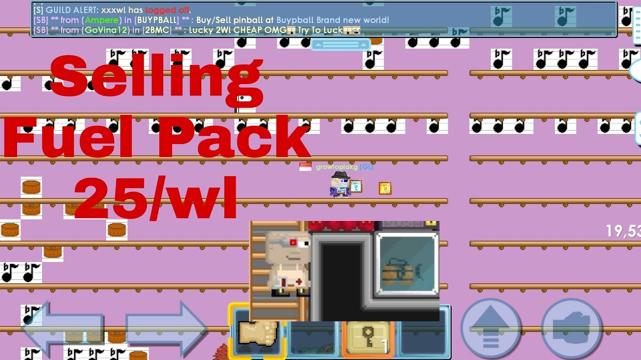 Try to selling Fuel packs 25/wl Growtopia Indonesia YouTube