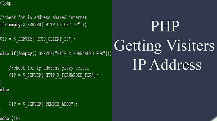 PHP : Getting Visitors IP Address