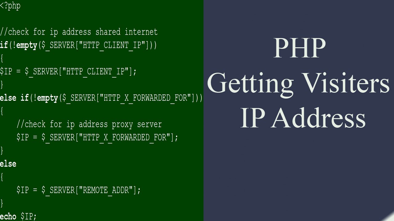 Php : Getting Visitors Ip Address