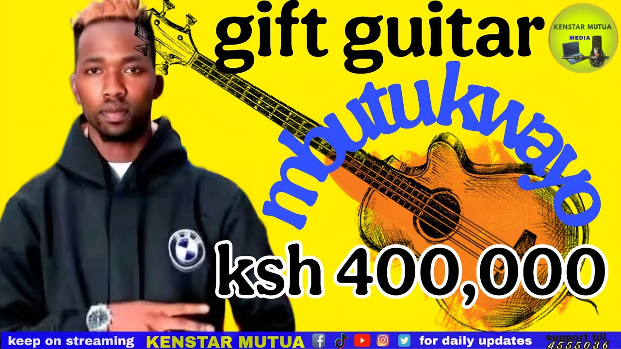 How mbutu kwayo was surprised with 400k guitar 🎸 from abroad. Very exciting 😃