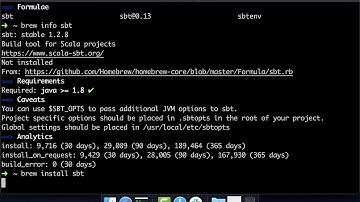 Setup sbt using brew on Mac