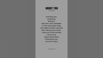 Thumbnail of ABOUT YOU By The 1975 #song #music #lyrics #musiclyrics #spotify #trending #aboutyou #the1975