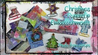Christmas Paperclip Embellishments from scraps