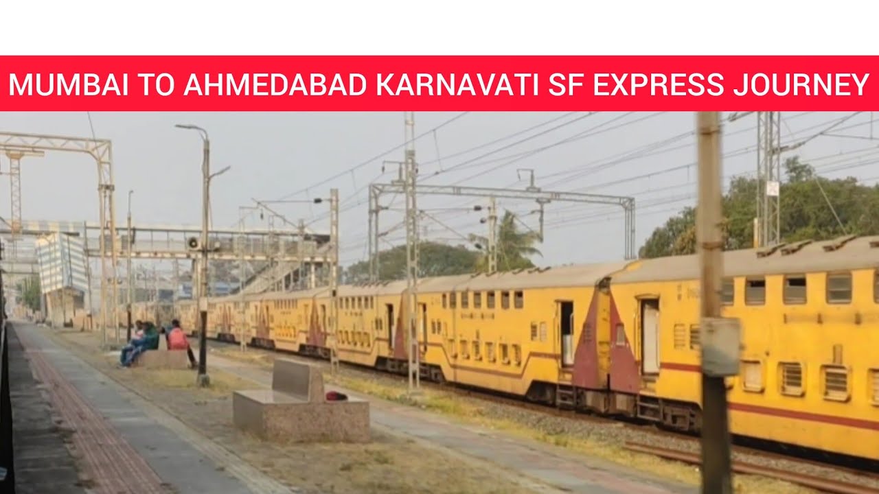 Vapi To Ahmedabad : Full Train Journey : In 12933 Mumbai - Ahmedabad Karnavati Express : #videos