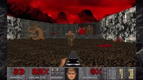 Doom Walkthrough E3M1 Hell Keep 100% ultra violence