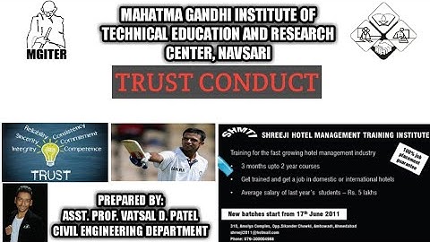 TRUST CONDUCT ~ GTU : Contributor Personality Development Program (3160002) @MGITER