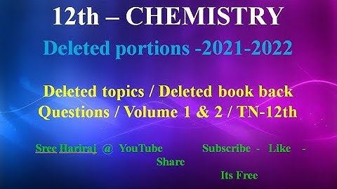 Deleted topics / Deleted book back Questions / Volume 1 & 2 / TN-12th