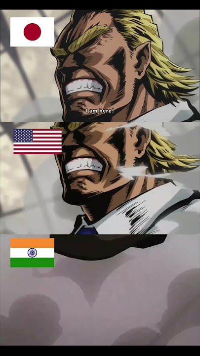 All Might’s “I AM HERE” Indian Hindi dub 😂😂