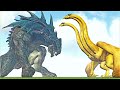 Gamma king titan vs king ghidorah three headed monster ark survival evolved battle