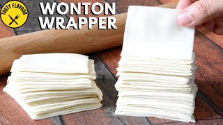 HOW TO MAKE WONTON WRAPPER PERFECTLY | WONTON WRAPPER RECIPE | EASY RECIPE by Tasty Flavour 307,380 views 2 years ago 4 minutes, 16 seconds