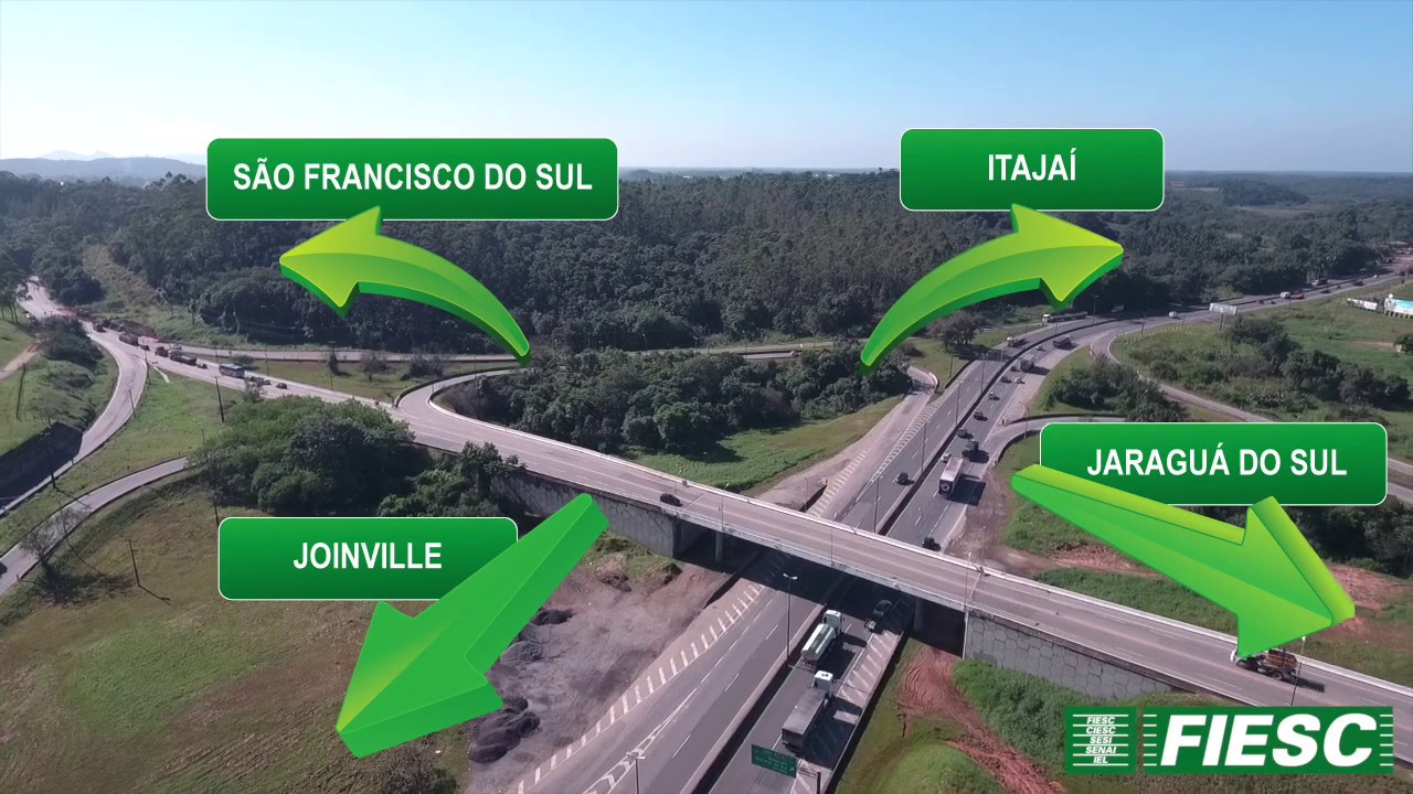 Duplicação da BR-280 está praticamente parada, mostra análise da FIESC