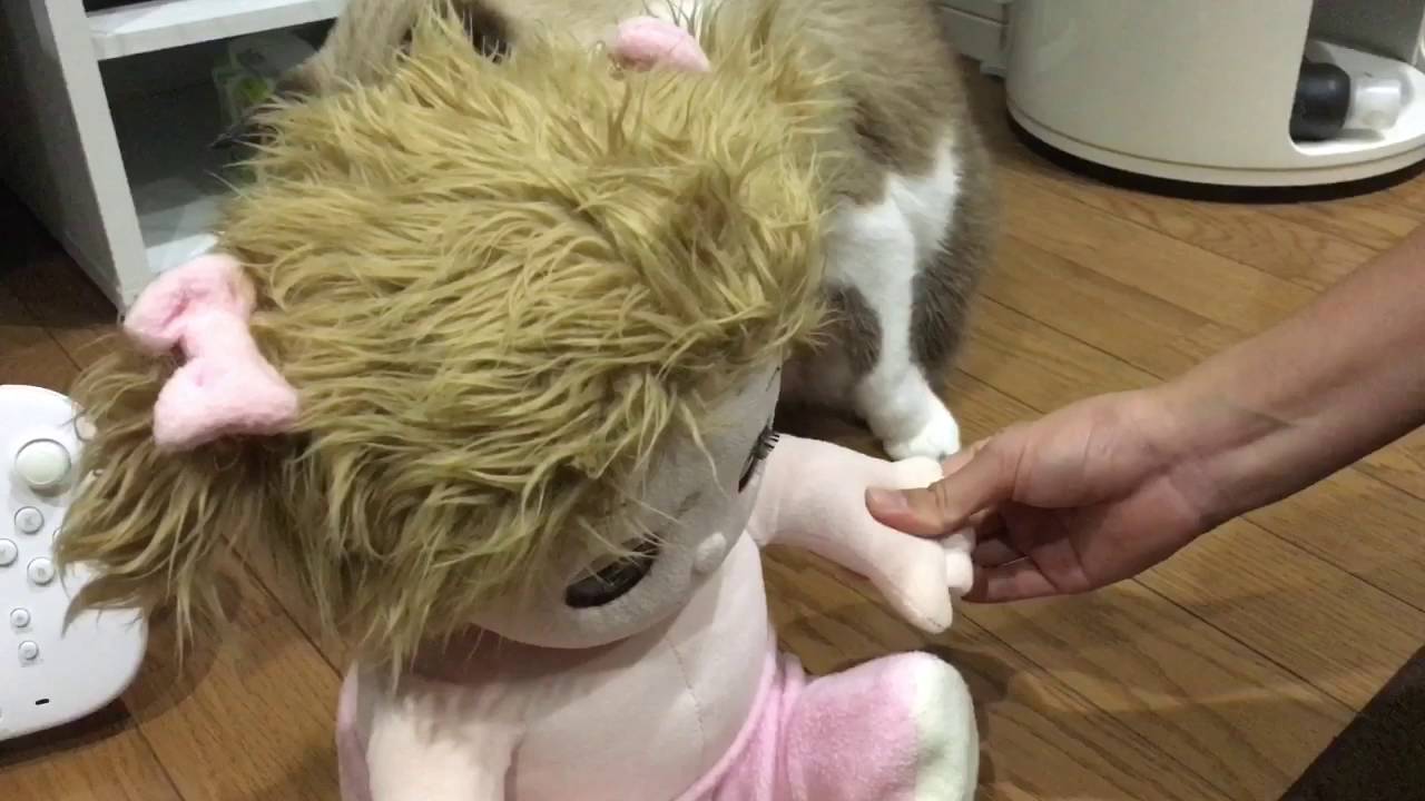 しゃべる人形ネルルが気になる猫 Youtube