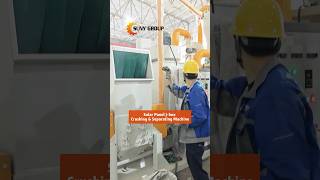 Solar Panel Junction Box? Watch It Get Crushed & Separated 💥 #recycling #machinery