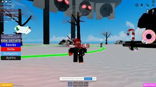 Showcasing The New Candy Cane Sword In Sword Simulator Remastered Read Desc