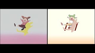 Comparison - A Draws Soramimi Cake - Azumanga Daioh Opening