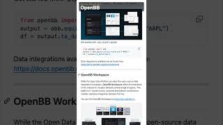 OpenBB Puts Financial Data, Research, and AI Together