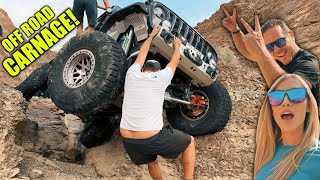 TRAIL DAMAGE OFF ROADING IN DUBAI! Jeep Gladiators & Wranglers Conquer Extreme Terrain!