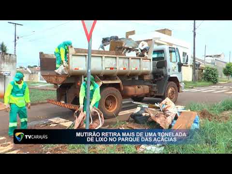 Mutirão retira mais de uma tonelada de lixo no parque das Acácias