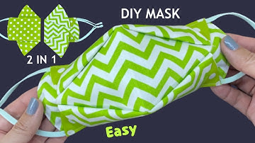 New Style Breathable Mask! Diy 3D Face Mask 2 In 1 Very Simple & Fast | Easy Pattern Sewing Tutorial