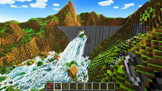 Realistic Water Dam Break vs Small Village (Minecraft Compilation)