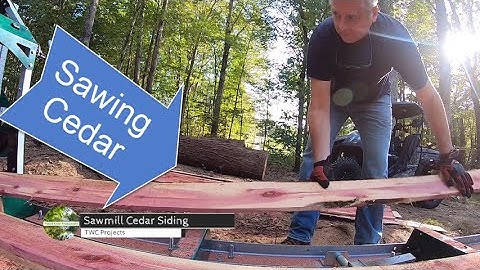 36-Sawmilling Cedar Siding on my Woodland Mills HM126