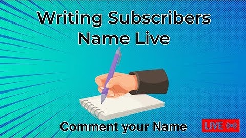 LIVE Subscriber Name ✍🏻