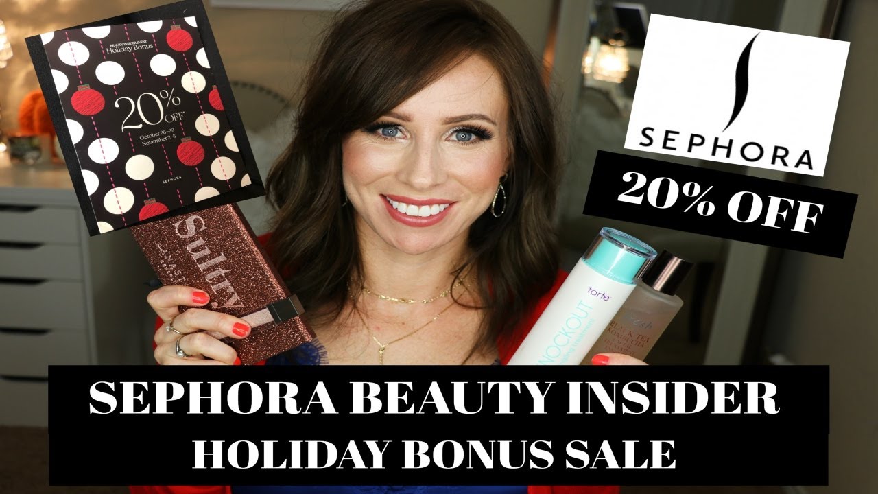 SEPHORA BEAUTY INSIDER HOLIDAY BONUS RECOMMENDATIONS & SHOPPING GUIDE 20% OFF