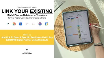 Pt 7: Add Link To Open A Specific Reminders List In Any EXISTING Digital Planner Using Shortcuts